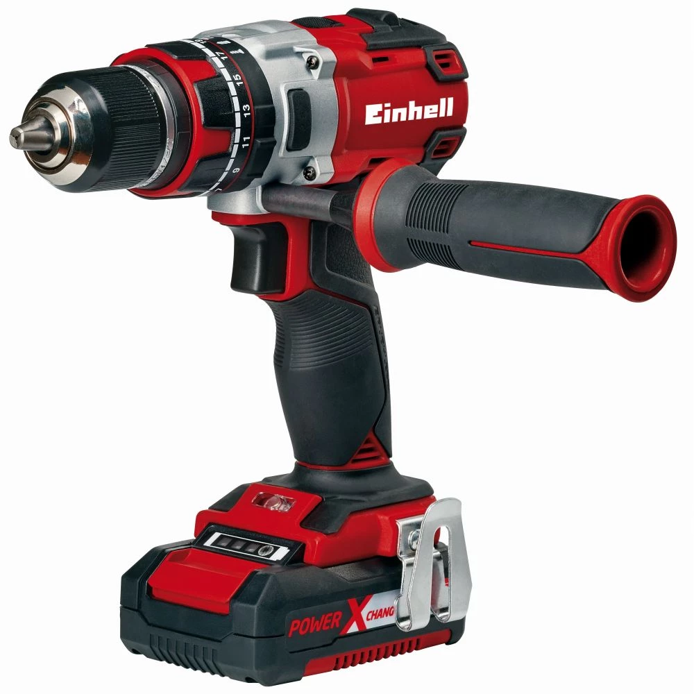 Einhell Akku-slagbore-/skruemaskine Med 2 × 18 V 2,0 Ah-batteri Og Oplader - TE-CD 18 Li-i BL (2x2,0Ah) 4 Einhell Akku-slagbore-/skruemaskine Med 2 × 18 V 2,0 Ah-batteri Og Oplader - TE-CD 18 Li-i BL (2x2,0Ah) - Billede 2