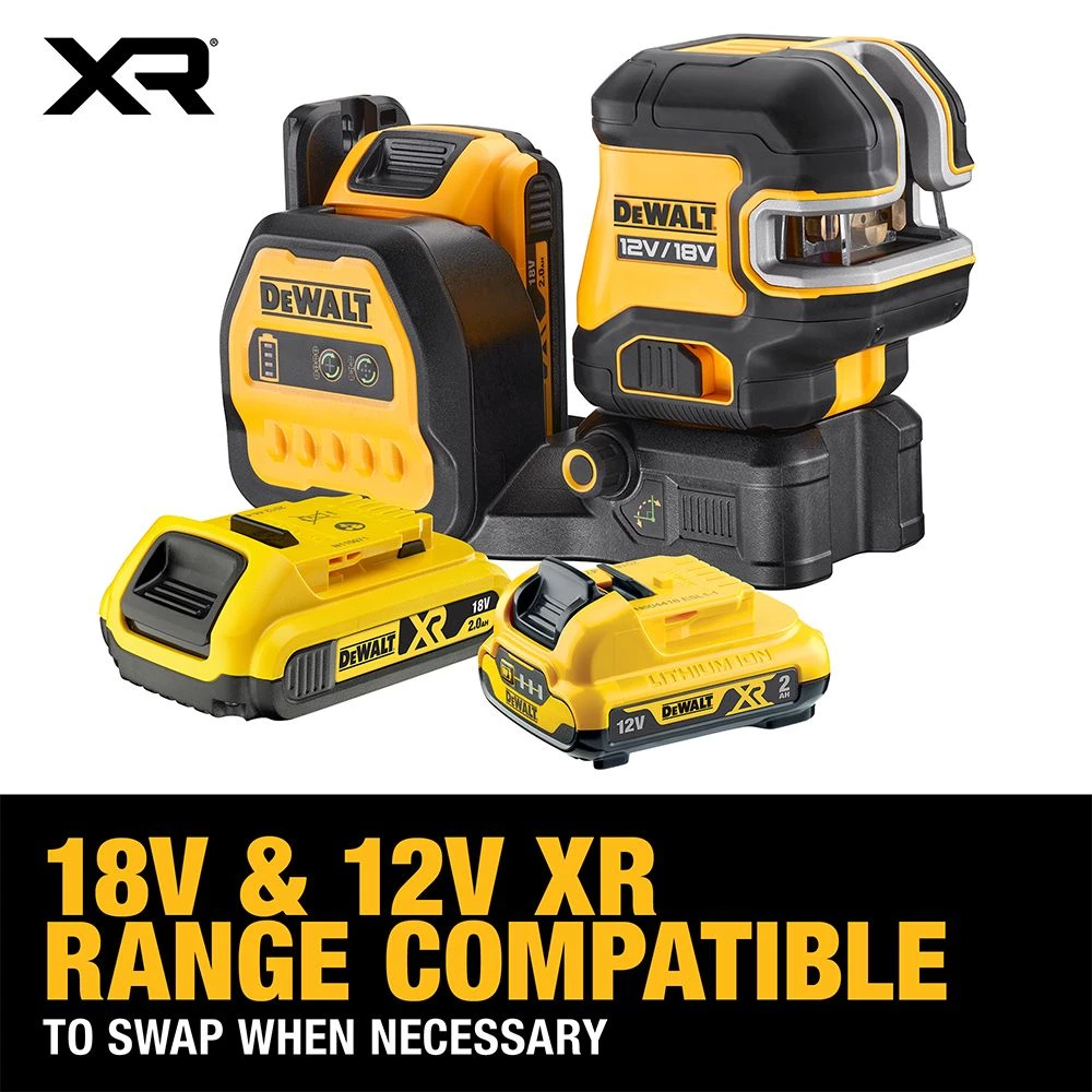 DeWALT Dw 18/12V 3 X 360⁰ Linje Laser Grøn - DCE089D1G18-QW 4 DeWALT Dw 18/12V 3 X 360⁰ Linje Laser Grøn - DCE089D1G18-QW - Billede 2