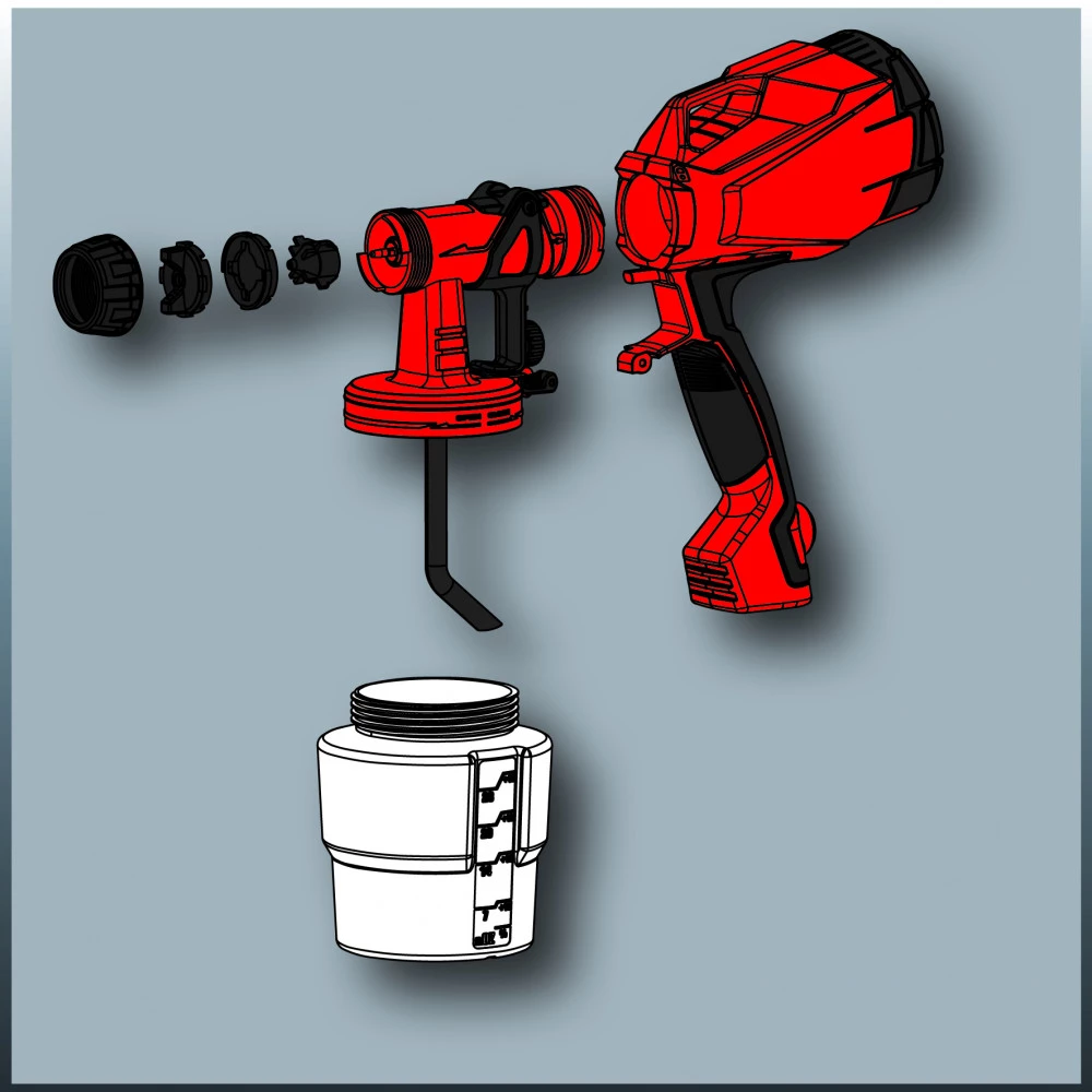 Einhell Sprøjtepistol M/2 Dyser - 230V-500W - TC-SY 500 S - 4260010 5 Einhell Sprøjtepistol M/2 Dyser - 230V-500W - TC-SY 500 S - 4260010 - Billede 3