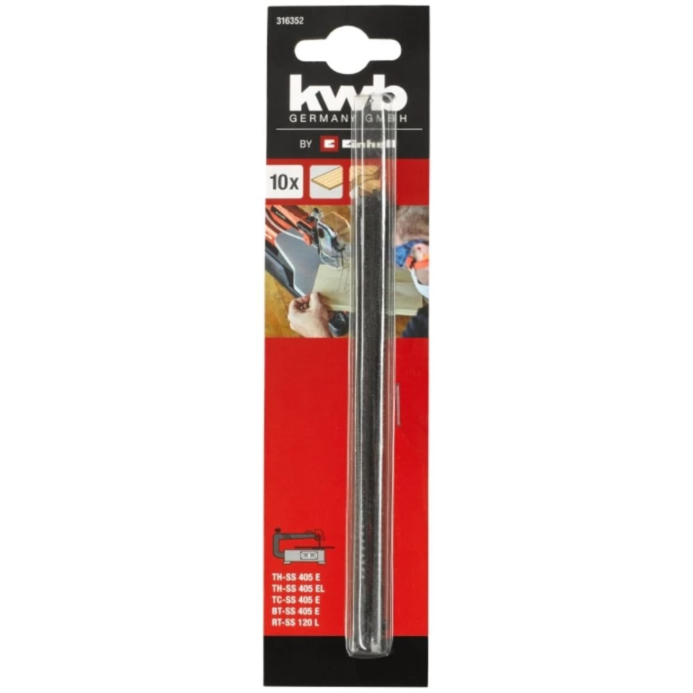 Einhell KWB Tilbehør Til Dekupørsav, Flade Savklinger 10 Stk. 3 Einhell KWB Tilbehør Til Dekupørsav, Flade Savklinger 10 Stk.