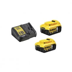 DeWALT 18V XR Batteri-sæt, 2x5Ah + Lader - DCB115P2-QW